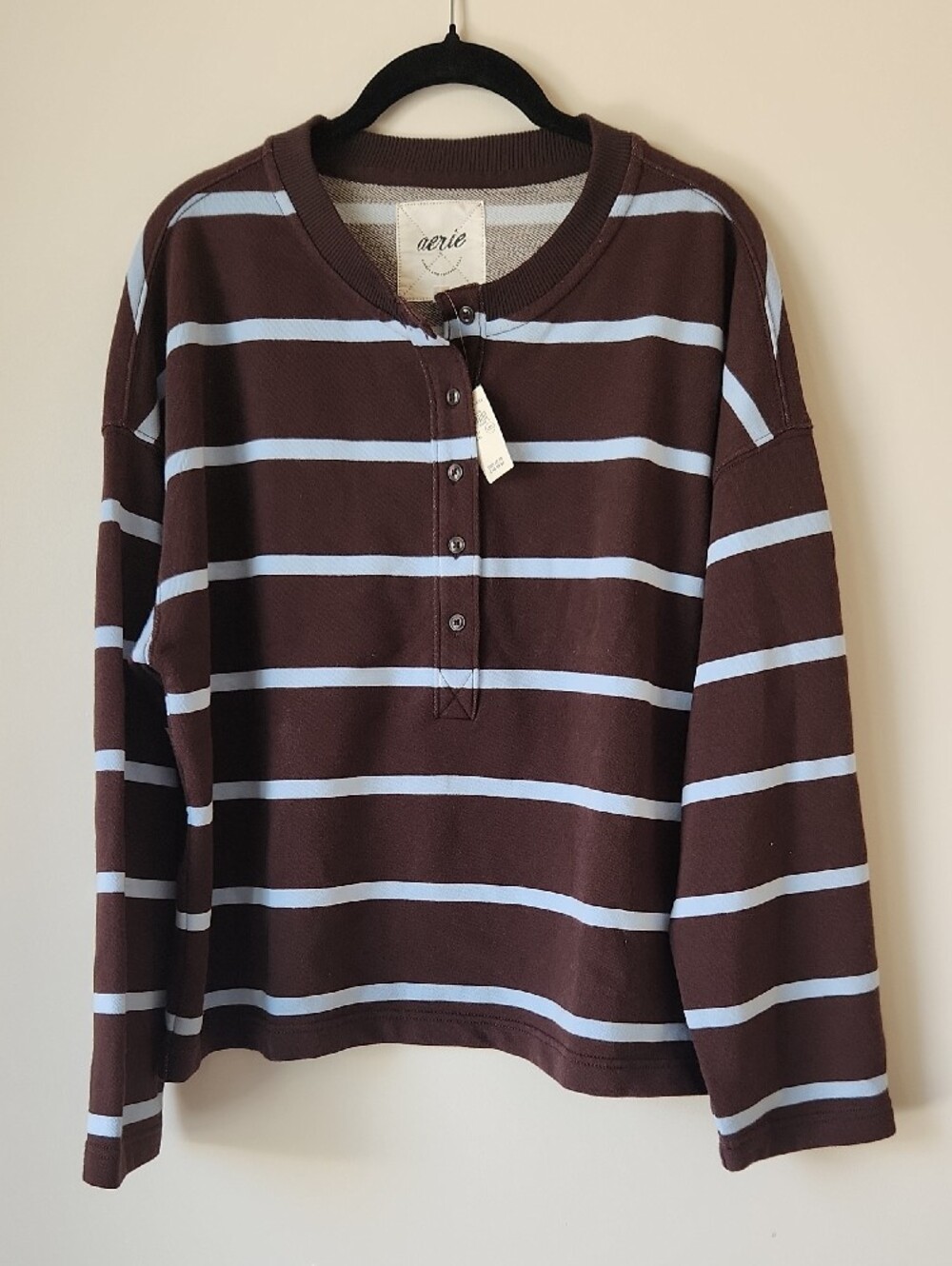Aerie - NWT Alumni Henley Sweatshirt - M - Picture 3 of 6